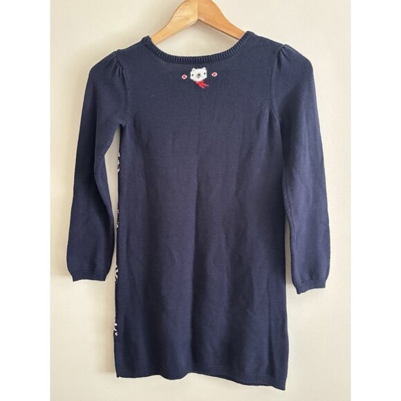 Gymboree Holiday Fair Isle Sweater Dress Bear Snowflake Girl 10 Winter Holiday - Picture 4 of 9